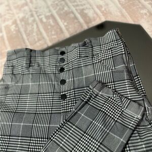 Chocolate Black and White Checkered Pants